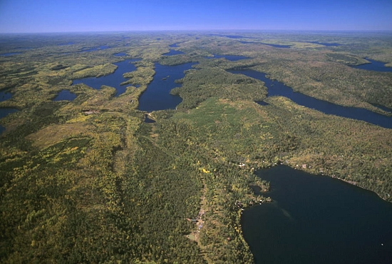 Airphoto Aerial Photograph Of Clearwater Lake Bwca Boundary